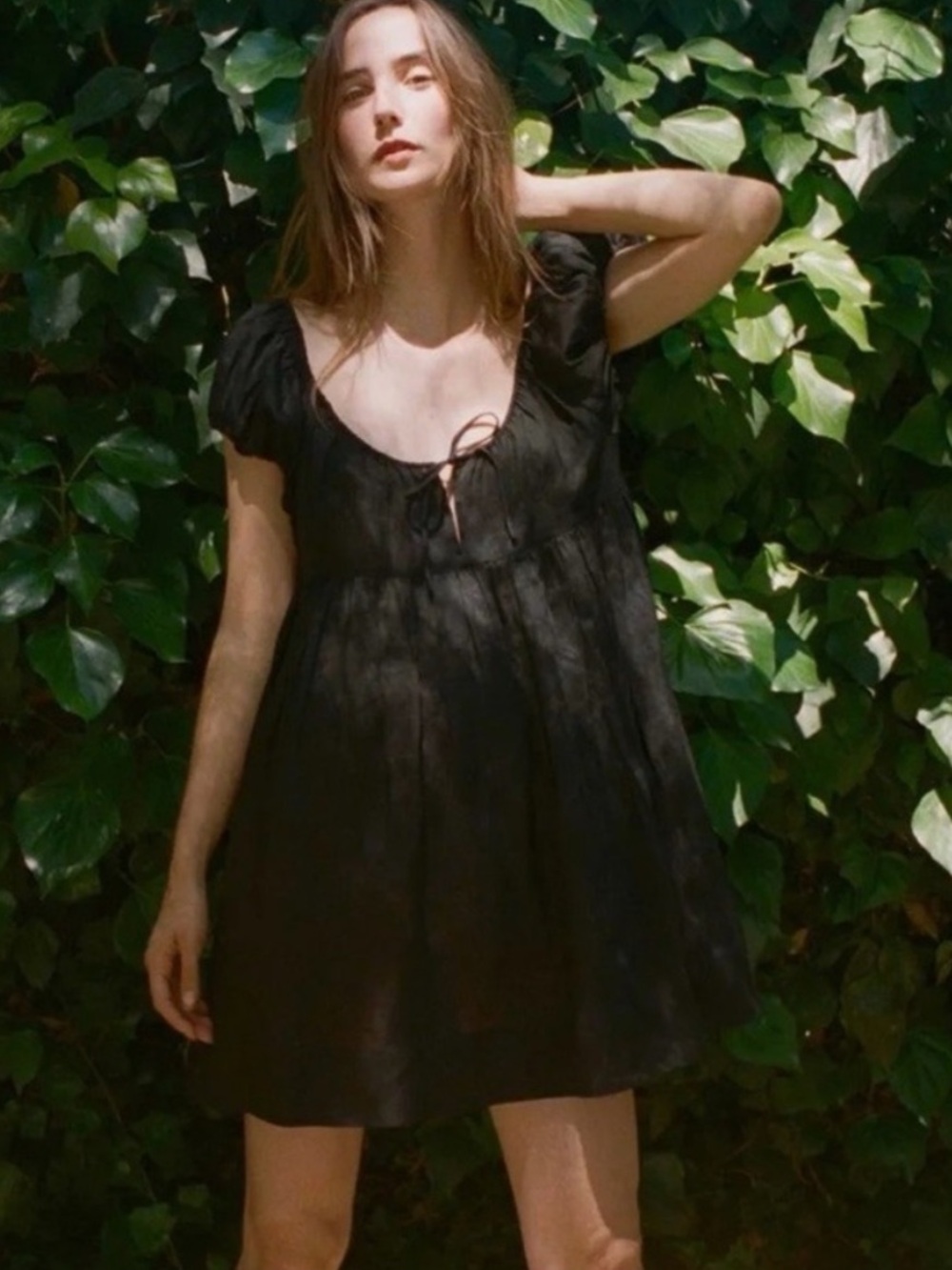 Dôen Black Sarria Mini Dress